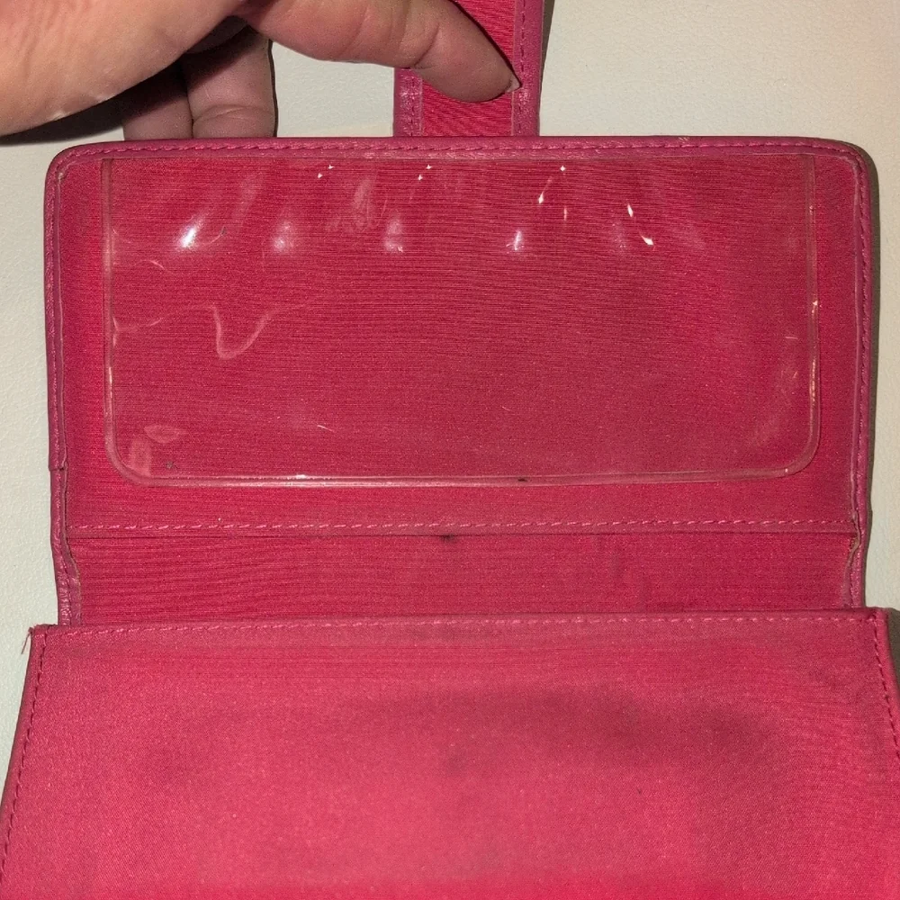 Fossil Pink and Cream Heart Wallet